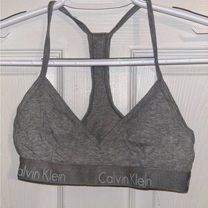 Womens Grey Calvin Klein Sports Bra